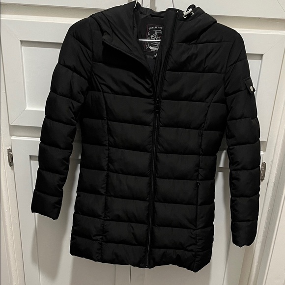 Jackets & Blazers - Black Quilted Hooded Jacket
